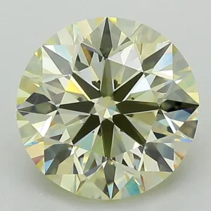 2.4 Carat Round Fancy Yellow VVS1 Lab Diamond