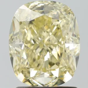 2 Carat Cushion Modified Fancy Yellow VS2 Natural Diamond