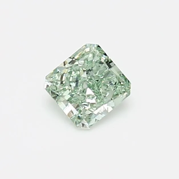 0.54 Carat Radiant Fancy Intense Green VVS1 Natural Diamond