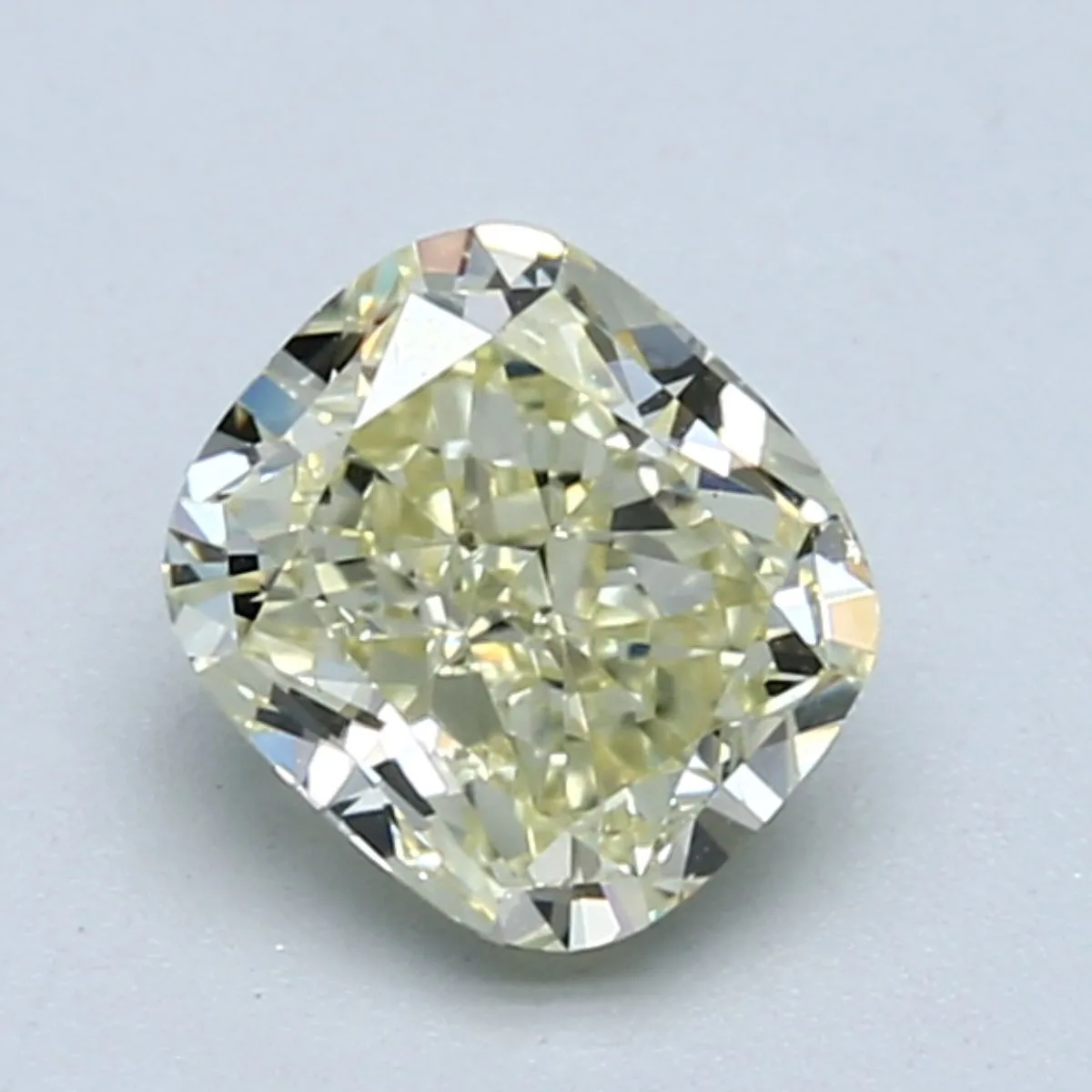 1.39 Carat Cushion Brilliant Fancy Light Yellow VS2 Natural Diamond