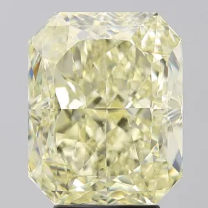 5.16 Carat Radiant Fancy Light Yellow VS2 Natural Diamond