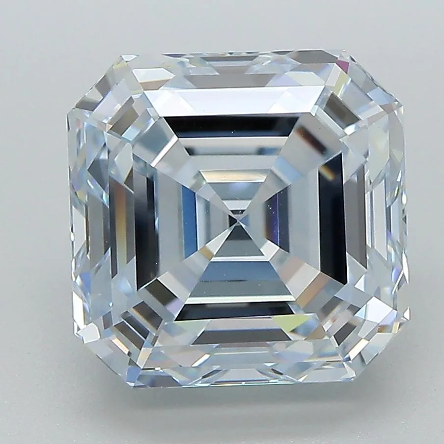 6.02 Carat Square Emerald Fancy Blue VS1 Lab Diamond