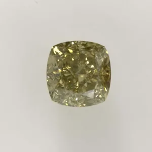 2.01 Carat Cushion Brilliant Fancy Deep Yellow SI1 Natural Diamond
