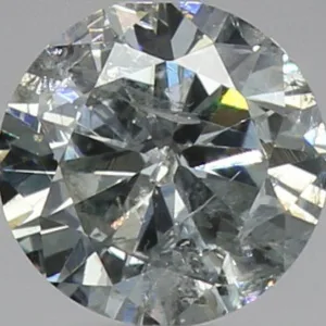 0.47 Carat Round Fancy Light Gray Green Natural Diamond