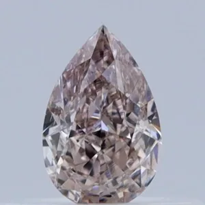 0.3 Carat Pear Fancy Light Brown Pink VS2 Natural Diamond