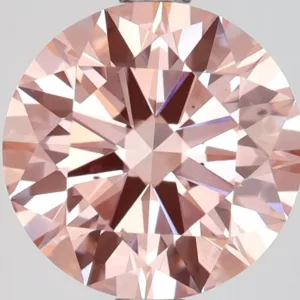 2.5 Carat Round Fancy Intense Pink VS2 Lab Diamond