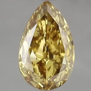 1 Carat Pear Fancy Deep Yellow SI1 Natural Diamond