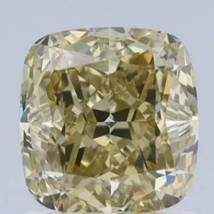 1.43 Carat Cushion Brilliant Fancy Yellow VS2 Natural Diamond