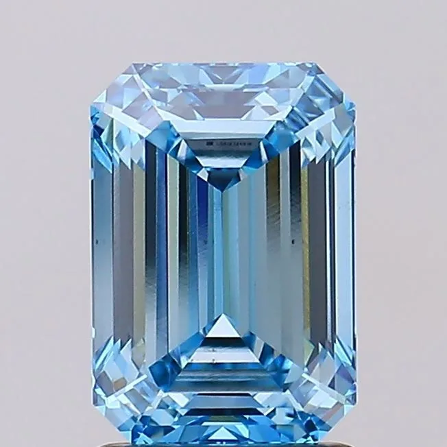 2.05 Carat Emerald Fancy Vivid Blue VS1 Lab Diamond 1 2.05 Carat Emerald Fancy Vivid Blue VS1 Lab Diamond