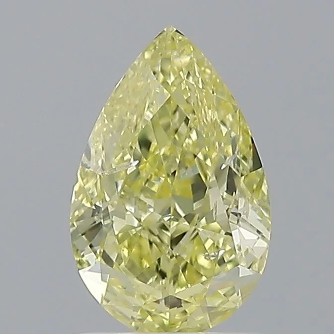 1.0 Carat Fancy Intense Yellow SI2 PEAR Diamond
