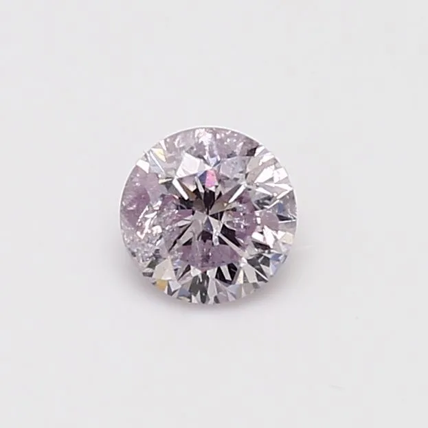 0.53 Carat Round Fancy Light Pink I3 Natural Diamond