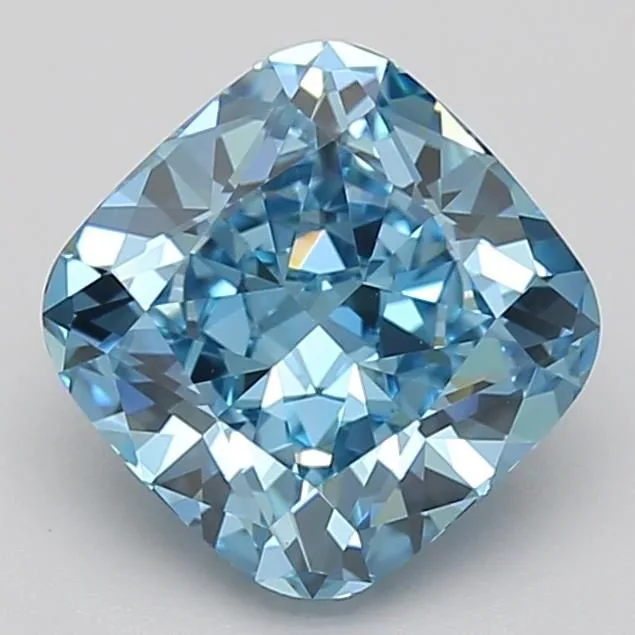 2.1 Carat Fancy Vivid Blue VVS2 CUSHION BRILLIANT Lab Diamond