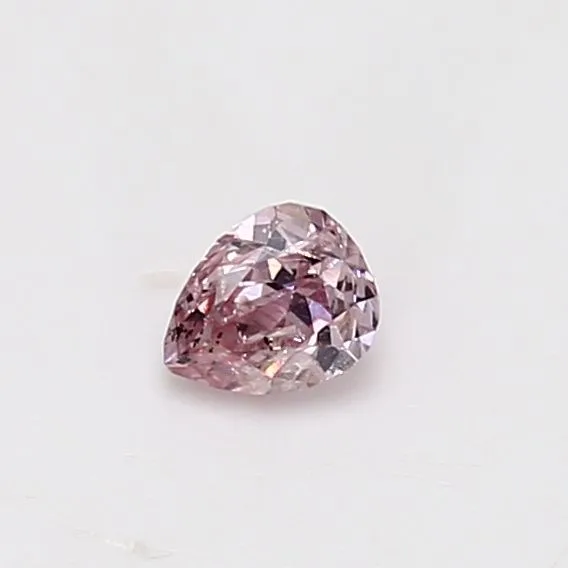 0.28 Carat Pear Fancy Pink I2 Natural Diamond