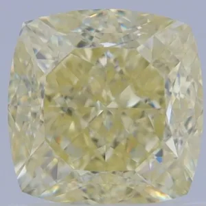 1.26 Carat Cushion Brilliant Fancy Light Yellow VVS2 Natural Diamond