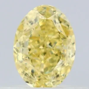 0.5 Carat Oval Fancy Intense Yellow VVS1 Natural Diamond