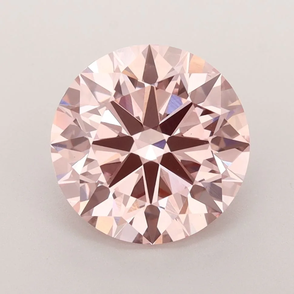 3.01 Carat Round Fancy Intense Pink VS1 Lab Diamond