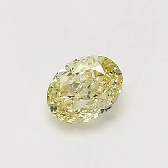 0.5 Carat Oval Fancy Yellow SI2 Natural Diamond