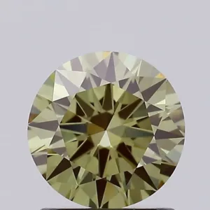 1.02 Carat Round Fancy Vivid Green VS2 Lab Diamond