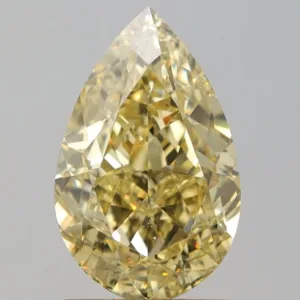 2 Carat Pear Fancy Yellow VS2 Natural Diamond