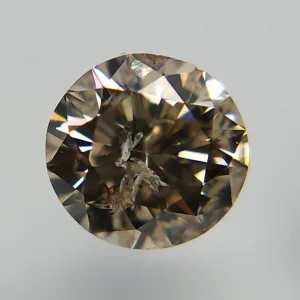 0.5 Carat Round Light Brown I2 Natural Diamond