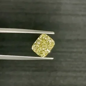 2.54 Carat Cushion Modified Fancy Yellow VS1 Natural Diamond