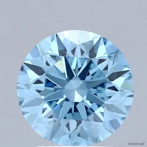 2.63 Carat Round Fancy Vivid Blue VS1 Lab Diamond