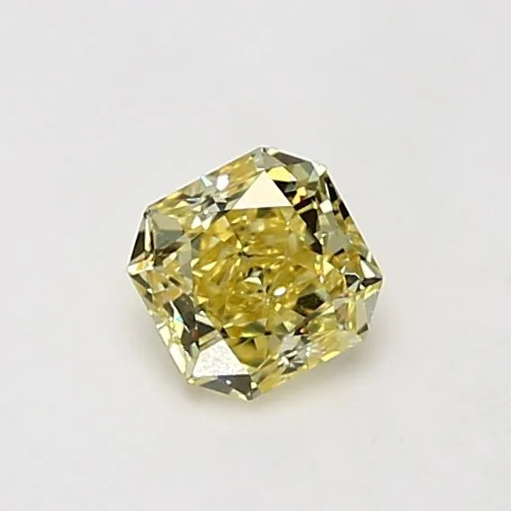 0.58 Carat Radiant Fancy Intense Yellow VVS1 Natural Diamond