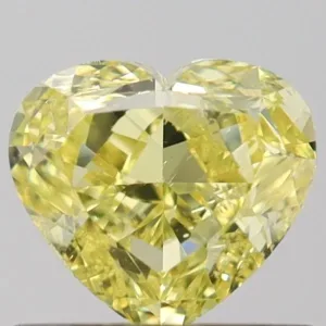 1.01 Carat Heart Fancy Intense Yellow SI2 Natural Diamond