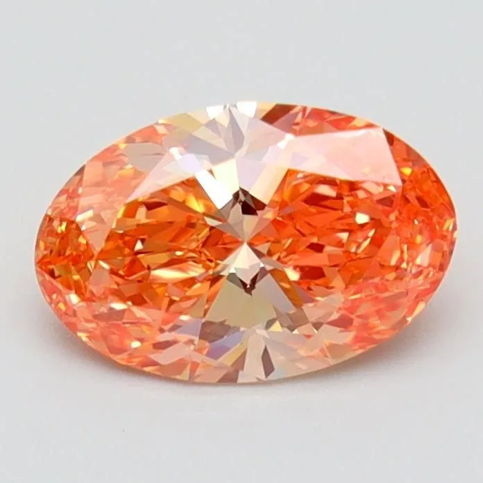 1.13 Carat Fancy Vivid Orange Pink VVS1 OVAL Lab Diamond