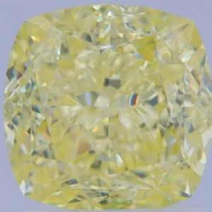 2 Carat Cushion Brilliant Fancy Yellow VS2 Natural Diamond