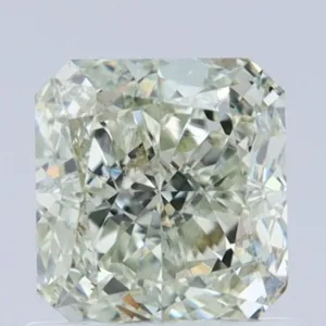 1.03 Carat Radiant Fancy Light Green VS2 Natural Diamond
