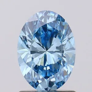 1.13 Carat Oval Fancy Vivid Blue VS1 Lab Diamond