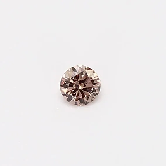 0.07 Carat Round Fancy Pink Natural Diamond