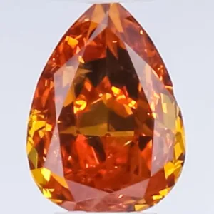 0.27 Carat Pear Fancy Deep Orange Natural Diamond