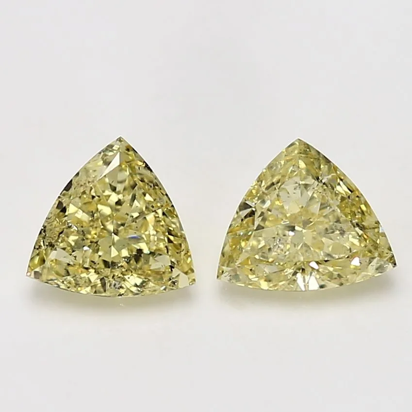 1.01 Carat Triangular Fancy Yellow I1 Natural Diamond