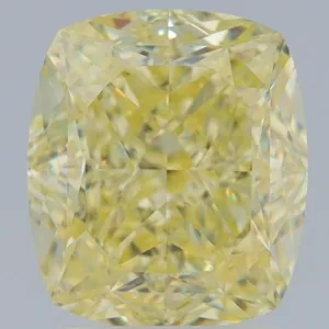 3.02 Carat Cushion Brilliant Fancy Yellow VS1 Natural Diamond