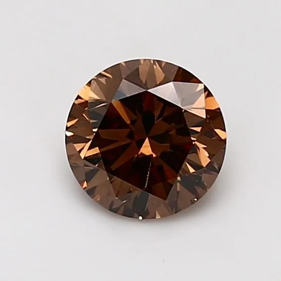 1.02 Carat Round Fancy Dark Brown VS2 Natural Diamond