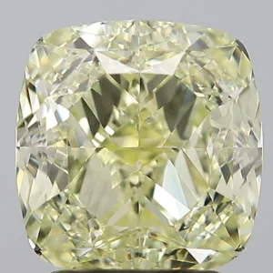 3.02 Carat Cushion Modified Fancy Yellow VVS2 Natural Diamond