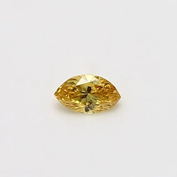 0.11 Carat Marquise Fancy Vivid Yellow Natural Diamond