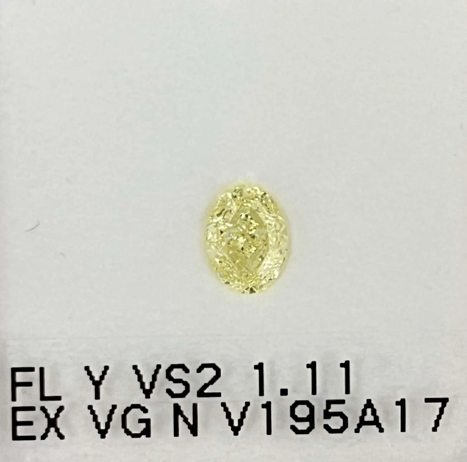 1.11 Carat Oval Fancy Light Yellow VS2 Natural Diamond 1 1.11 Carat Oval Fancy Light Yellow VS2 Natural Diamond