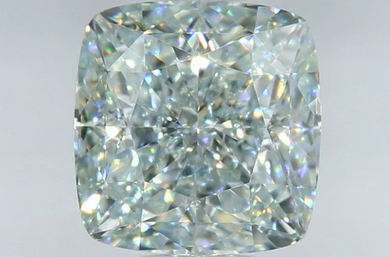 1.38 Carat Cushion Modified Fancy Light Green VS2 Natural Diamond 1 1.38 Carat Cushion Modified Fancy Light Green VS2 Natural Diamond