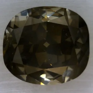 0.7 Carat Cushion Brilliant Fancy Dark Gray I1 Natural Diamond