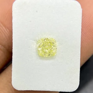 1.01 Carat Cushion Brilliant Fancy Light Yellow VS2 Natural Diamond