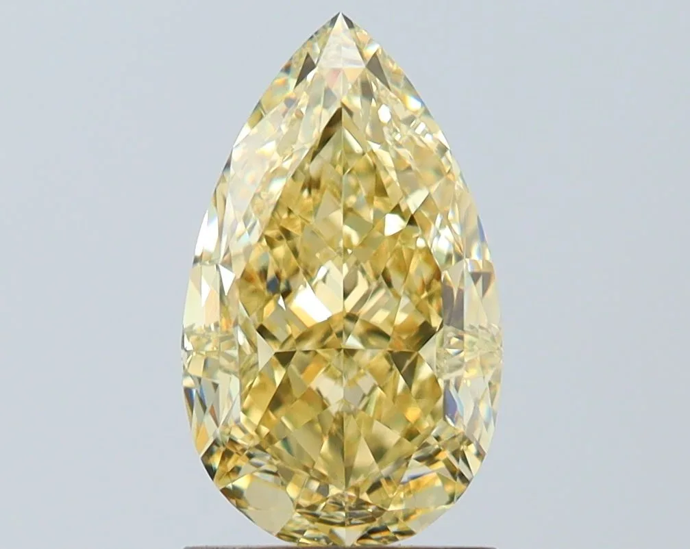 2 Carat Pear Fancy Light Yellow VS2 Natural Diamond 1 2 Carat Pear Fancy Light Yellow VS2 Natural Diamond