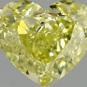 1.01 Carat Heart Fancy Yellow I1 Natural Diamond