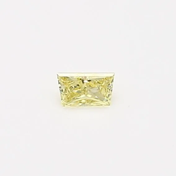 0.12 Carat Tapered Baguette Fancy Yellow VS2 Natural Diamond