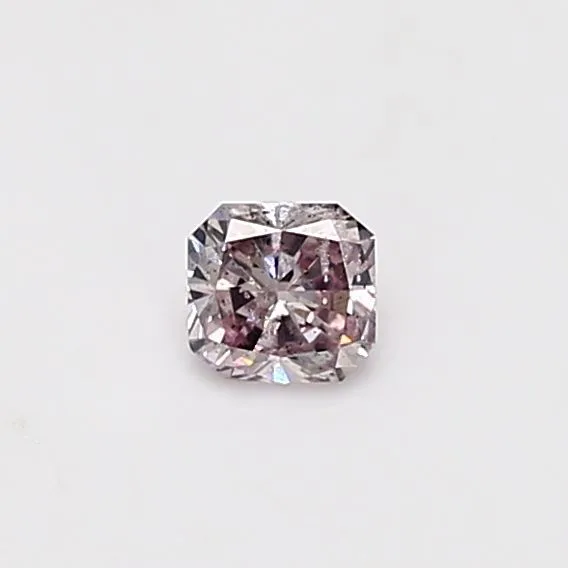 0.22 Carat Radiant Fancy Light Pink I1 Natural Diamond
