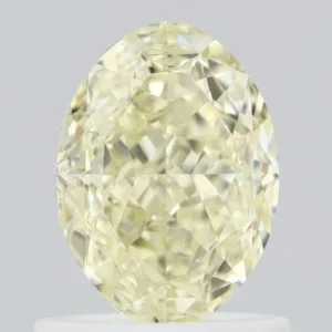 1.1 Carat Oval Fancy Light Yellow VVS1 Natural Diamond