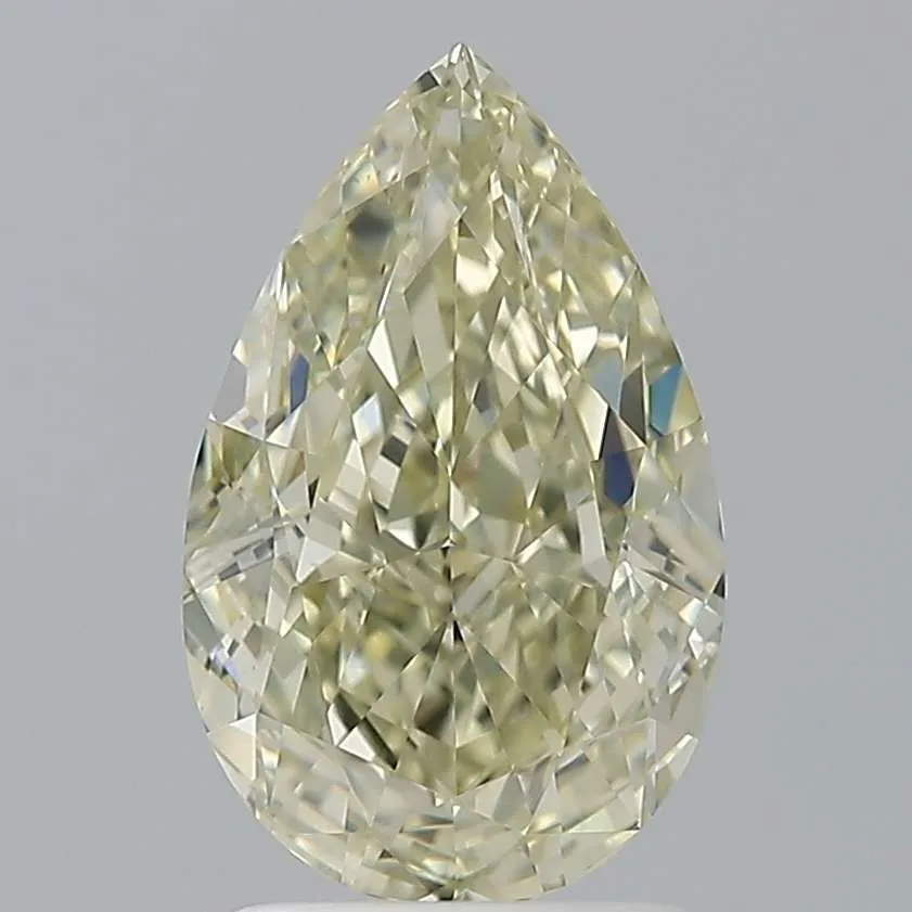 2.01 Carat Pear Fancy Yellow VVS2 Natural Diamond