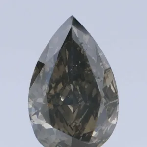 2.18 Carat Pear Fancy Dark Gray I1 Natural Diamond